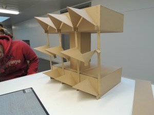 cardboard prototype of our final design