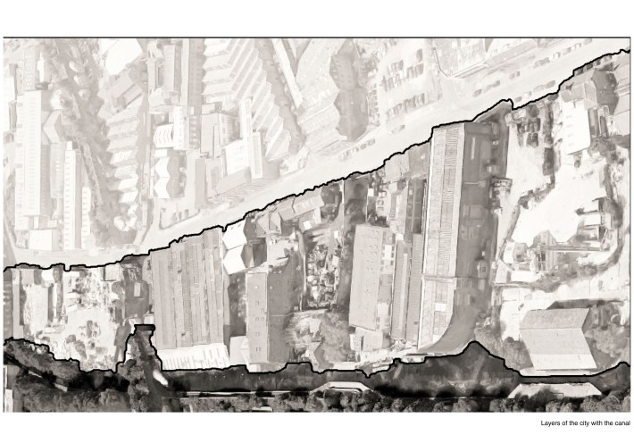 layers of the city with the canal