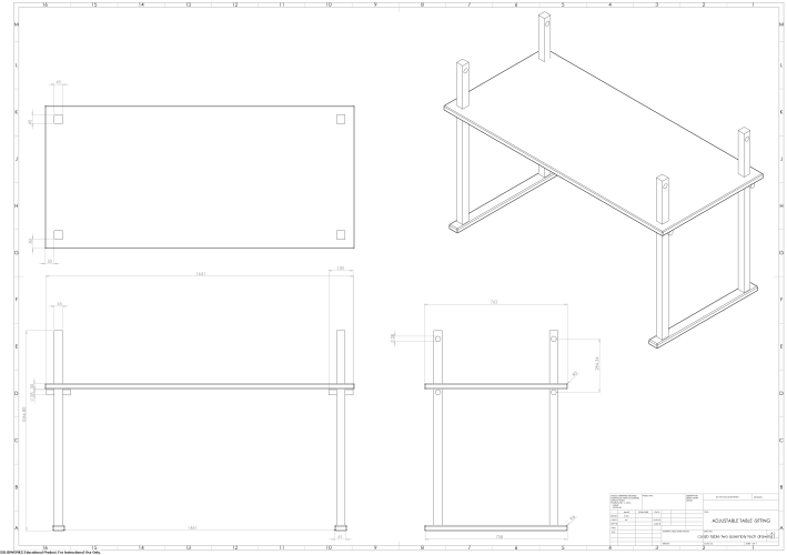 colab table two assembly tech drawing